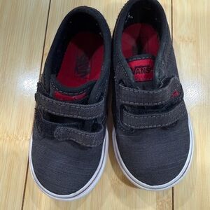 Vans Kids Black and Red Sneakers
